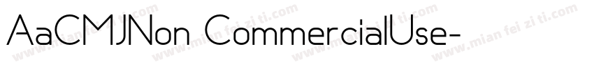 AaCMJNon CommercialUse字体转换